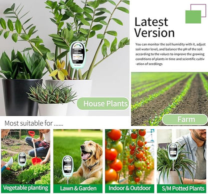 Make plant care easy with the 2-in-1 Soil Moisture &amp; pH Meter, designed to monitor critical moisture levels and pH balance for healthy, thriving plants. Battery-free with a dual dial display, it provides instant, accurate results. Ideal for indoor and outdoor use, it’s perfect for gardeners of all levels and makes a great gift.