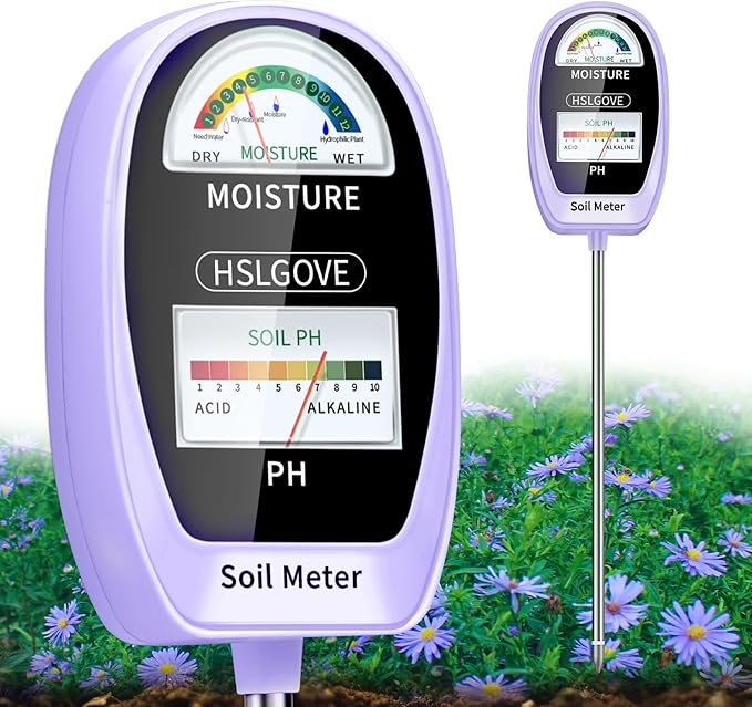 Make plant care easy with the 2-in-1 Soil Moisture &amp; pH Meter, designed to monitor critical moisture levels and pH balance for healthy, thriving plants. Battery-free with a dual dial display, it provides instant, accurate results. Ideal for indoor and outdoor use, it’s perfect for gardeners of all levels and makes a great gift.