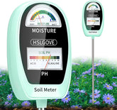 Make plant care easy with the 2-in-1 Soil Moisture & pH Meter, designed to monitor critical moisture levels and pH balance for healthy, thriving plants. Battery-free with a dual dial display, it provides instant, accurate results. Ideal for indoor and outdoor use, it’s perfect for gardeners of all levels and makes a great gift.